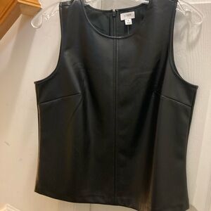 NWT J. Crew Factory Women's Faux Leather Shell - Size Small - Style CD285